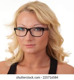Sexy Blonde Woman Wearing Glasses Stock Photo Shutterstock
