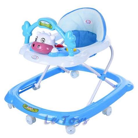 Ходунки-каталка 349 Коровка, голубые с белым купить в Украине | Baby ...