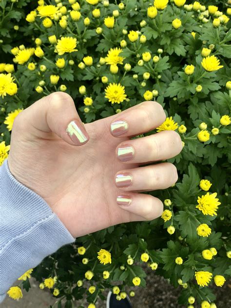 Chrome Nude Shellac Nails Shellac Nails Nails Nail Art