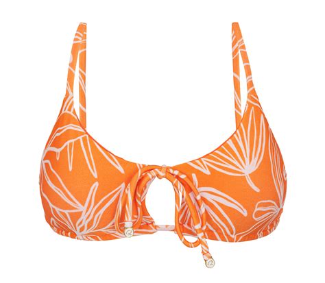 Parte De Arriba De Bikini Top Trail Orange Tank Tie Marca Rio De Sol