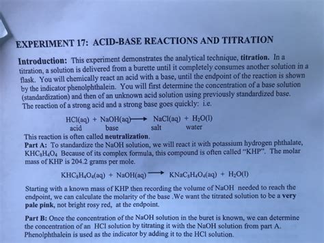 Solved How do we find the moles of NaOH, moles of HCl, | Chegg.com