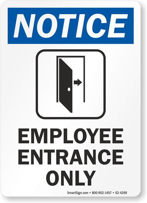 Employee Entrance Signs | Employees Only Signs