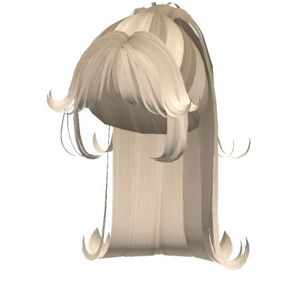 Blonde Wispy Layered Hime Bangs W High Pony Roblox
