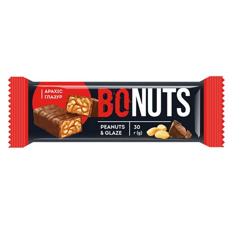 Bonuts - батончик з ірисоподібним корпусом (тоффі) глазурований ...