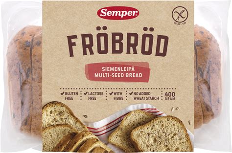 Semper Fröbröd Glutenfritt Bröd Med Hög Fiberhalt Semper Glutenfritt
