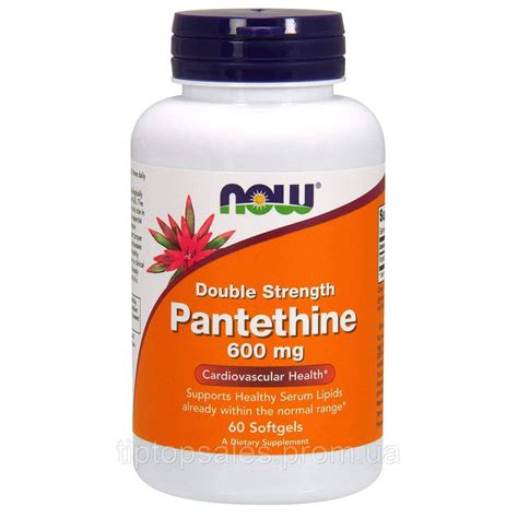 Пантетин Двойная Сила Pantethine Now Foods 600 Мг 60 Капc. TP, Код ...