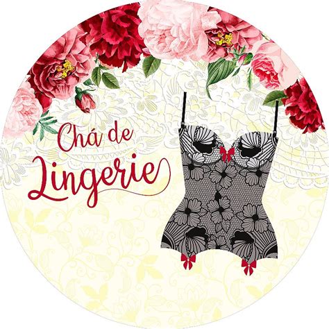 Painel De Festa Redondo 1 50x1 50 Chá de Lingerie Corset Clássico 007 Via Cores Paineis de