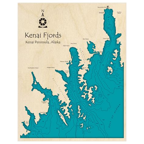 Kenai Fjords Custom Laser Cut Art Lake Art Llc