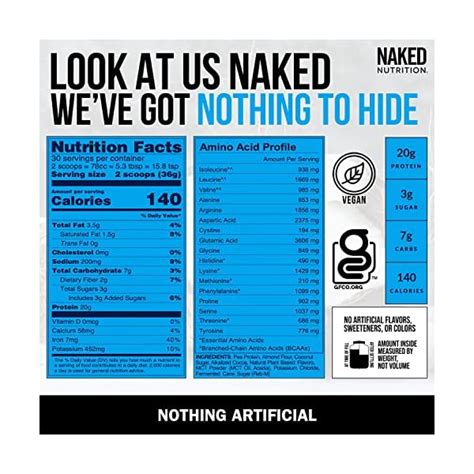 Naked Shake Chocolate Coconut Almond Protein Powder Flavored Plant