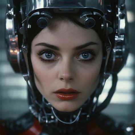 Premium Photo AI Generated Illustration Of A Female Cyborg With A