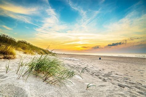 Sand Dunes Against The Sunset Sunset Treasure Island Scenery