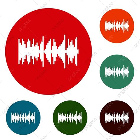 Vibrations Clipart Hd PNG, Equalizer Vibration Icons Circle Set Vector ...