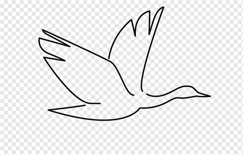 Журавль рисунок для вырезания