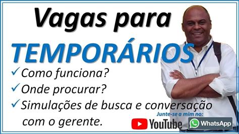Vagas De Emprego Temporário - Vagas de trabalho temporário: saiba como, onde e quando procurar. - YouTube