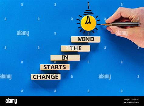 Change Starts In The Mind Symbol Concept Words Change Starts In The