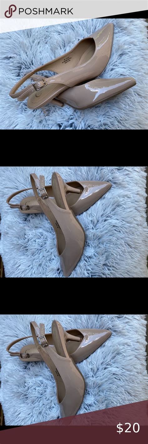 Cute Nude Slingback Heels Comfortable And Stylish