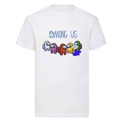Детска тениска с печат Among Us с лого