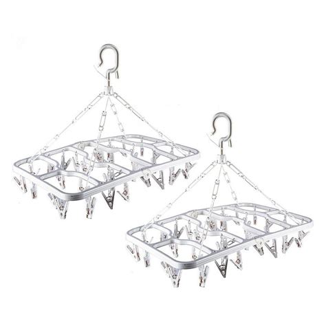 Fin 2pk Clothes Peg Hangerdryer Easy Fold Hanging Hook Portable Big W