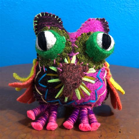 Hand Sewn Stuffed Animal Owl Plush Toy