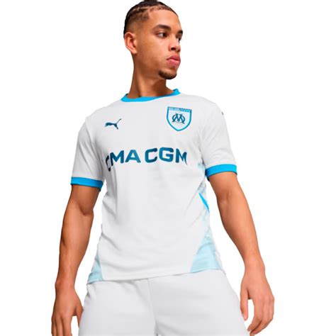 Jersey Puma Olympique Marseille 2024-2025 Home White-Bleu Azur - Fútbol