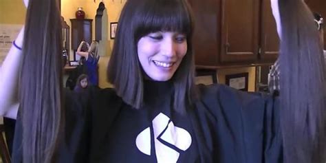 LONG HAIR BRUNETTE BOB HAIRCUT Tnaflix