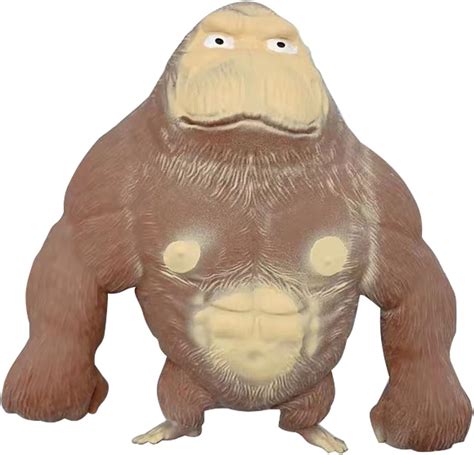 Ahycs Squishy Monkey Toy Brown Stretch Gorilla Stretch