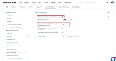 How To Exit Kiosk Mode On Android Devices Hexnode Help Center