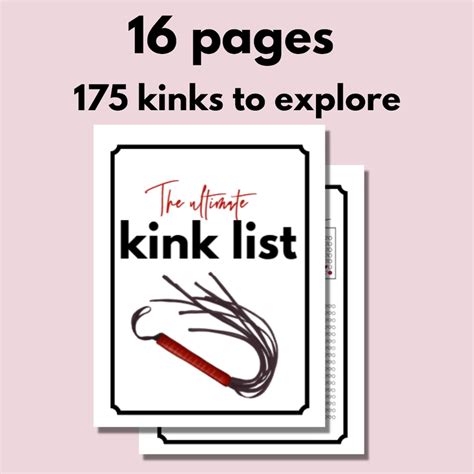 Ultimate Kink List Of Kinks And Fetishes Sex Bucket List Sex Games BDSM Sex Game Kinklist
