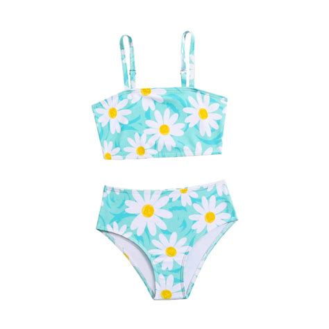 Ztkwd Girls Bikini Top And Bottom Criss Cross Bathing Suit Piece Sizes Walmart