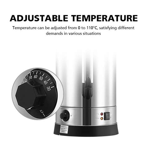 Maxkon L Stainless Steel Hot Water Urn W Electric Hot Beverage Dispenser With Boil Dry