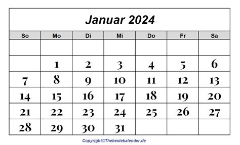 Januar Kalender The Beste Kalender