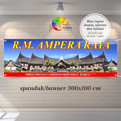 300x100 Spanduk Banner Rumah Makan Ampera Rm Padang Lazada Indonesia