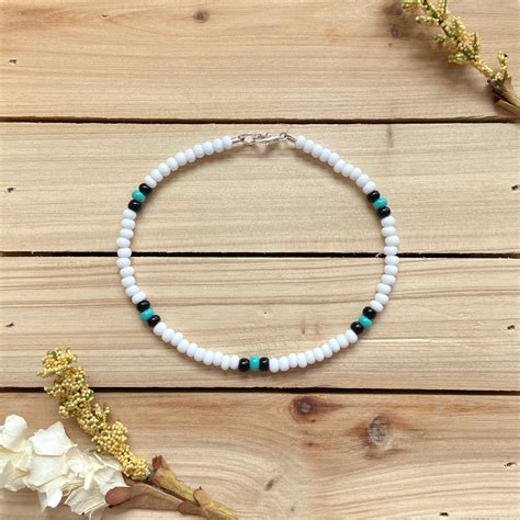 Beach Beaded Anklet Seed Bead Anklet Customizable Anklet Etsy