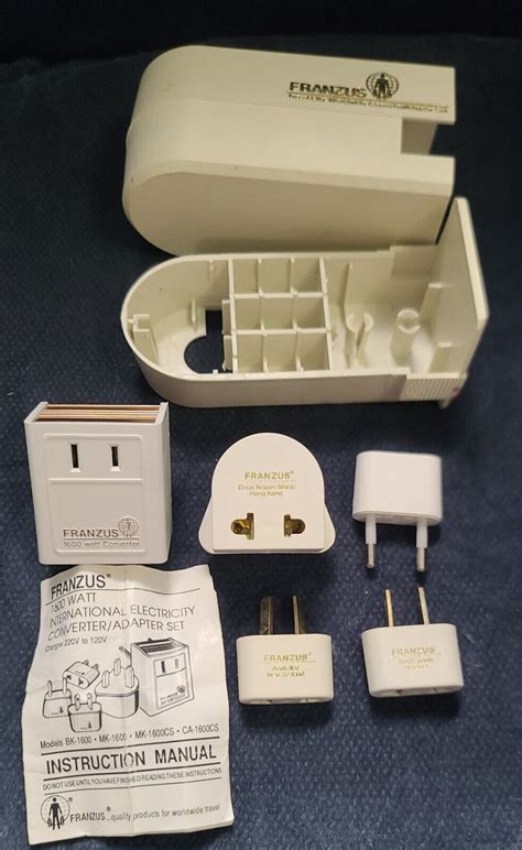 franzus foreign travel lite worldwide converter set  model watts