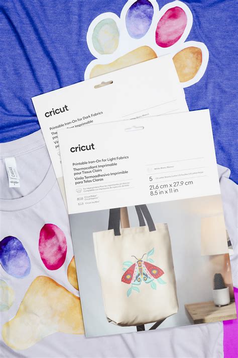 Cricut Printable Iron On For Bright Fabric A4 5 Bögen Bügelfolie