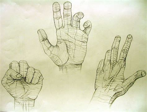 Modified Contour Drawing Hands