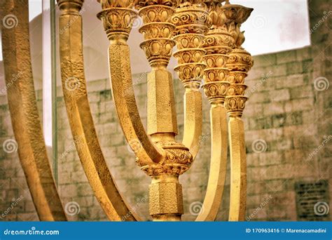 Golden Temple Menorah In Jerusalem Israel Royalty Free Stock Image