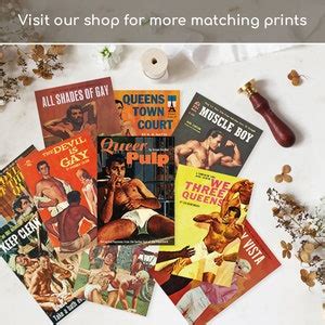 Gay Poster Pulp Cover Art Gay Art Pulp Poster LGBTQ Art Queer Print Gay Vintage Poster