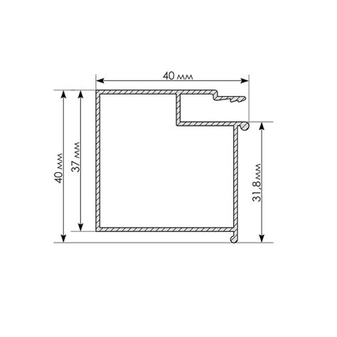 Профиль алюминиевый брус БП 40 2,0 м – НСК-ПРОФИЛЬ