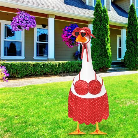 QIUYI Bikini Goose Outfit Lawn Goose Clothing Porch Goose Outfits Summer Yard Goose Outfits