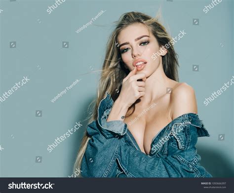 Sensual Woman Naked Shoulders Long Hair Stock Photo 1093666397 Shutterstock