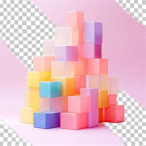 Premium PSD | Building blocks made of plastic