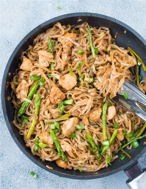 Chicken Asparagus Stir Fry Rice Noodles Easy Peasy Meals