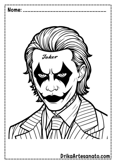 Desenhos Do Coringa - 50 Desenhos do Coringa para Colorir Grátis em PDF