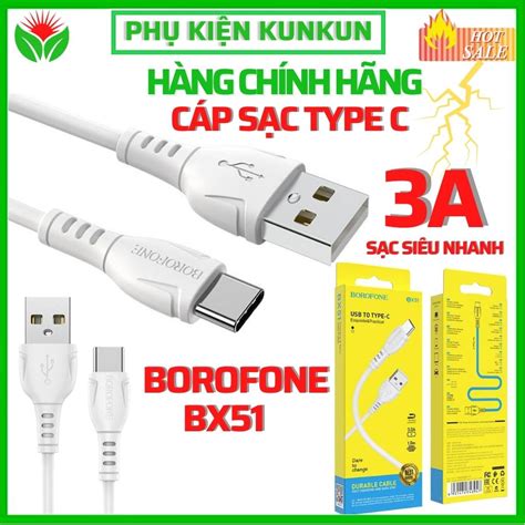 สายชาร์จ type c, สายชาร์จ Borofone BX51 type c 3A ชาร์จเร็วสําหรับ ...