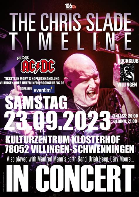 The Chris Slade Timeline Kulturzentrum Klosterhof