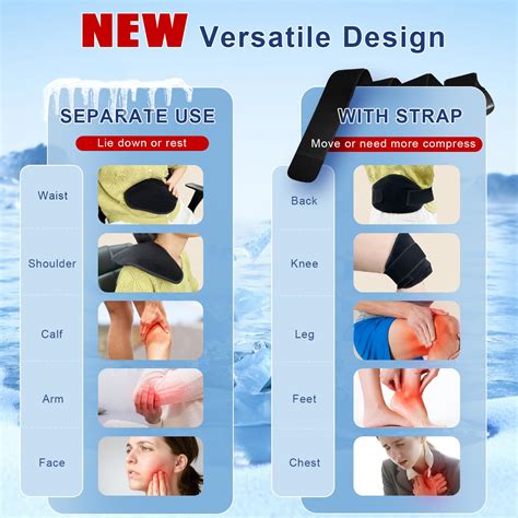 Snapklik Gel Ice Packs For Injuries Reusable Ice Bags Small Hot And Cold Pack Wrap Around