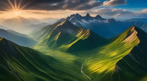 green mountains peak hd realistic ai art wallpaper hd artist