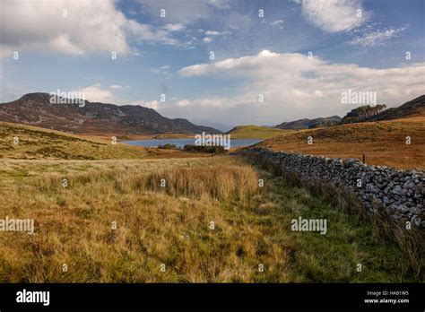 The Smaller Of Two Lakes At Cregennan Lakes Stock Photo Alamy