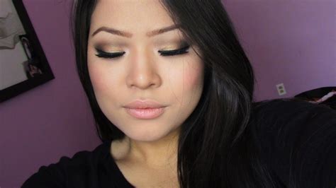 SOFT GOLD SMOKEY EYE MAKEUP TUTORIAL FT URBAN DECAY NAKED PALETTE LINNA TRAN YouTube